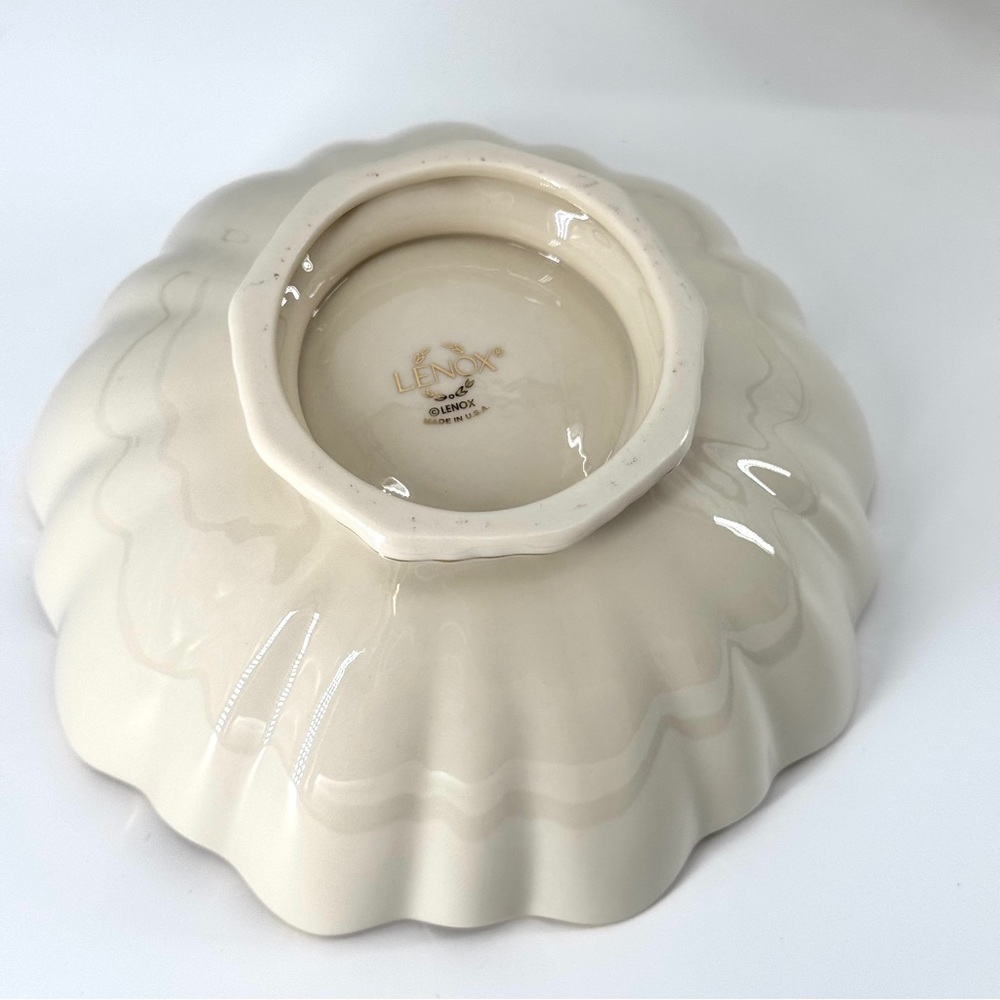VTG LENOX 2 Symphony Sculptured 24k Gold Detailed Pedestal Bowls - Picture 9 of 11